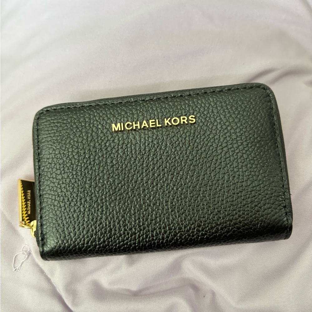 Michael Kors Black Pebbled Leather Wallet